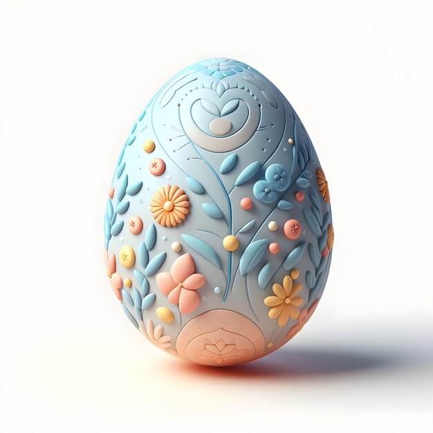 Photo easter egg 3d illustration