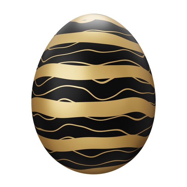 Photo easter egg 3d render illustration isolated on white background