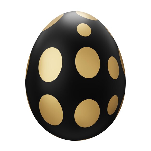 easter egg 3d render illustration isolated on white background