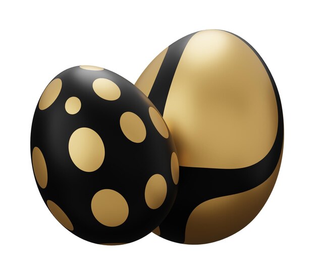 easter egg 3d render illustration isolated on white background