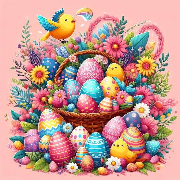 easter egg background illustration image