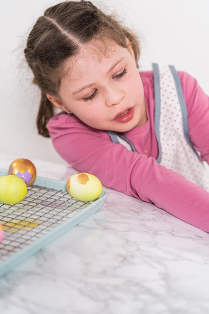 Easter egg coloring