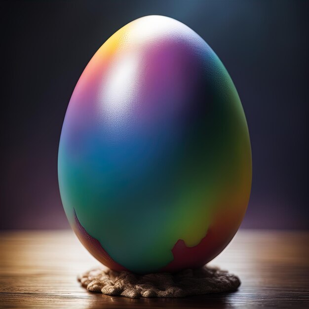 easter egg on the dark background colorful easter background with copy spacecolorful easter egg in