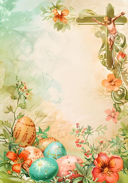 Easter Egg Decoration Background Image