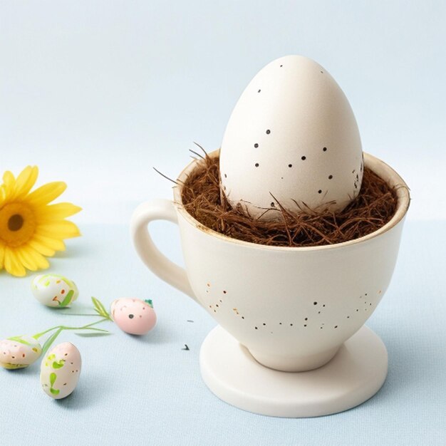 Easter egg in an eggcup