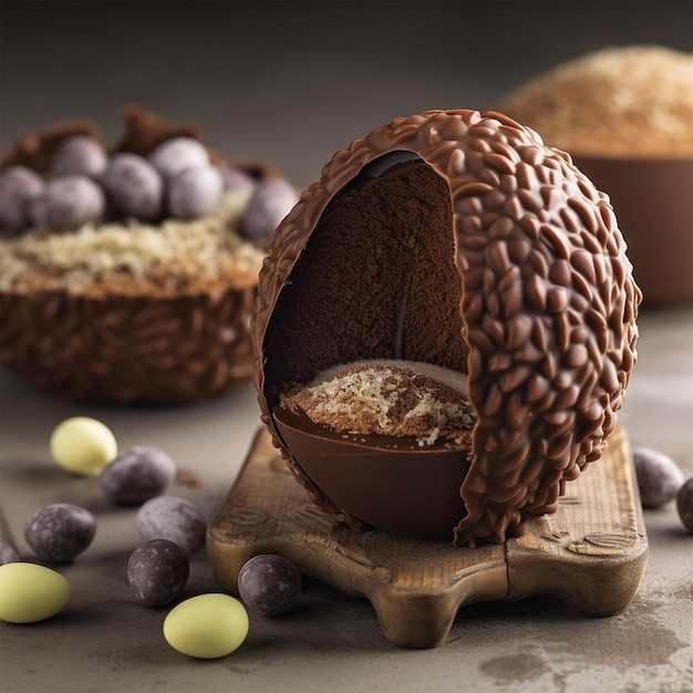 Easter Egg Filled With Brigadeiro Bonbon