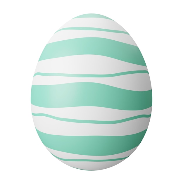 Easter egg geïsoleerd 3d render illustratie