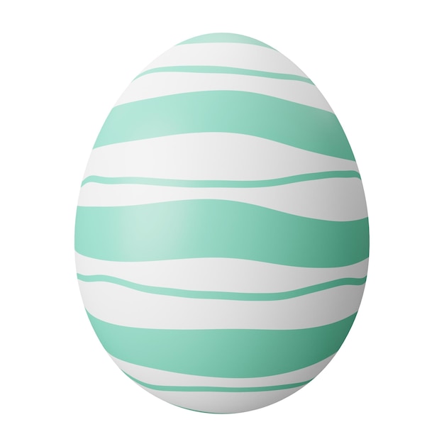 easter egg isolated 3d render illustration