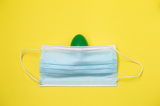 Easter egg with face mask