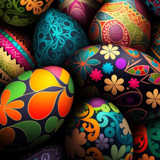 easter eggs background