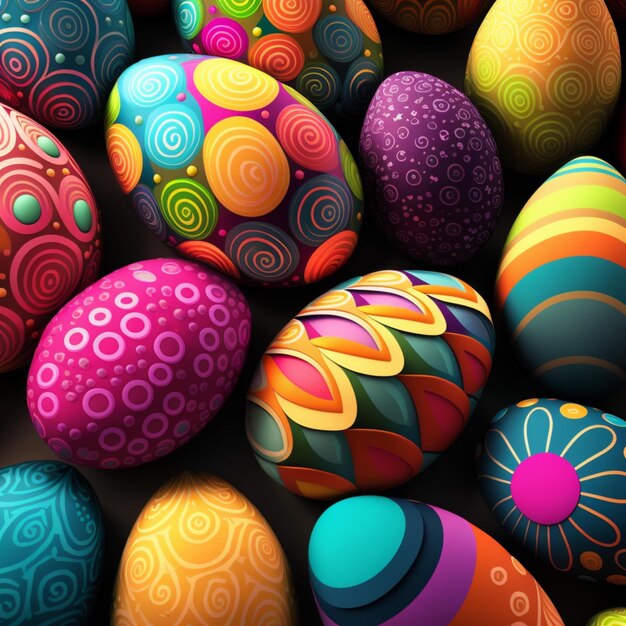 easter eggs background