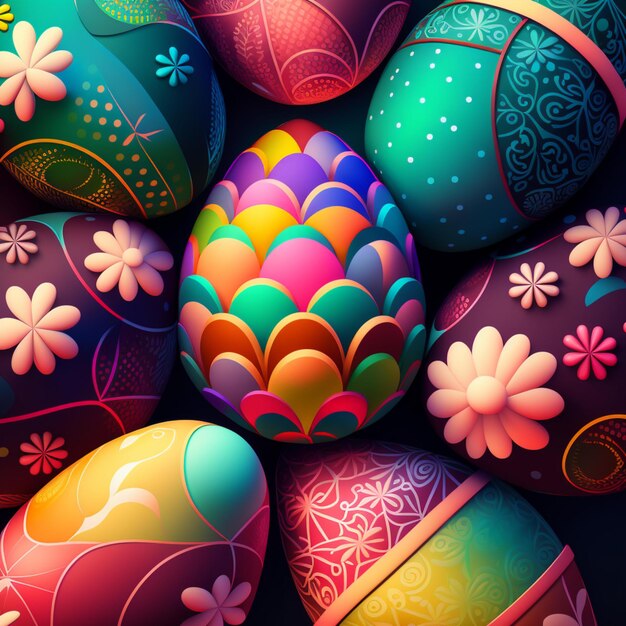 easter eggs background