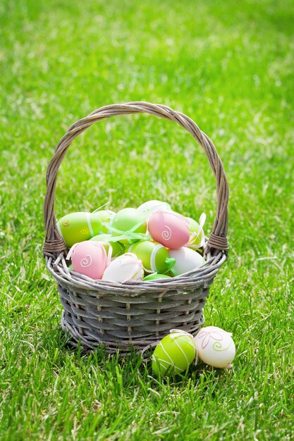 Easter eggs basket