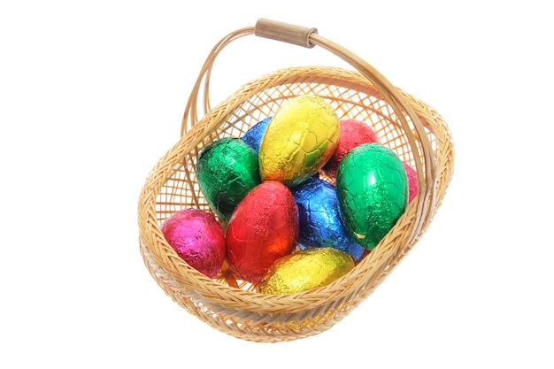 Easter Eggs in Basket