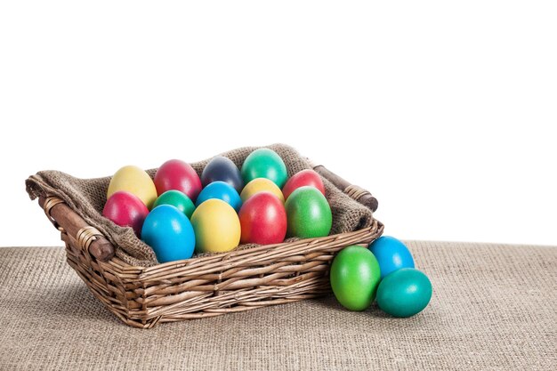 Easter eggs in the basket