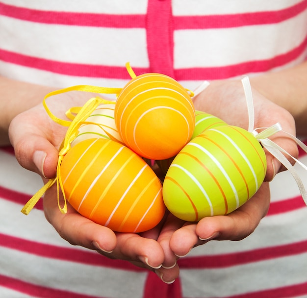 Easter eggs by hands