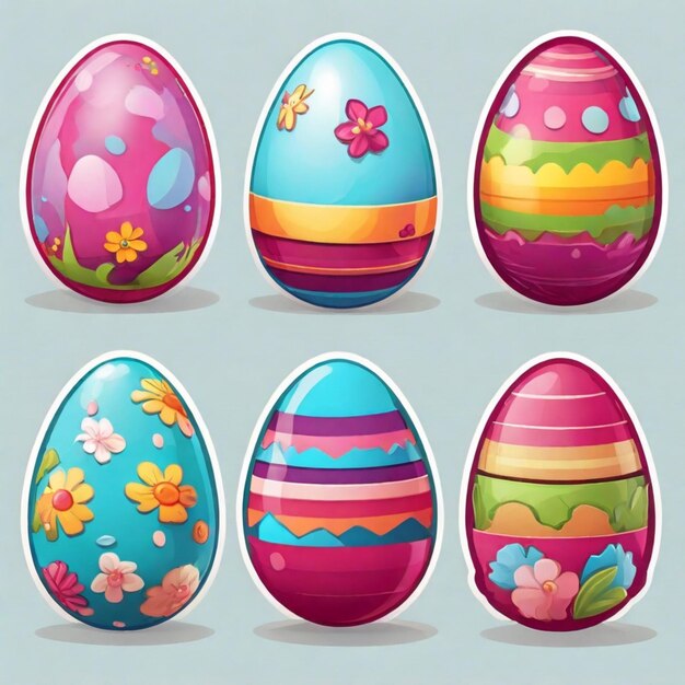 Photo easter eggs cartoon vector background