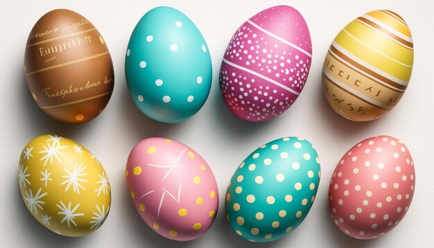 Easter eggs Celebrate Easter with these vibrant Easter eggs nestled on a bed of ai generated