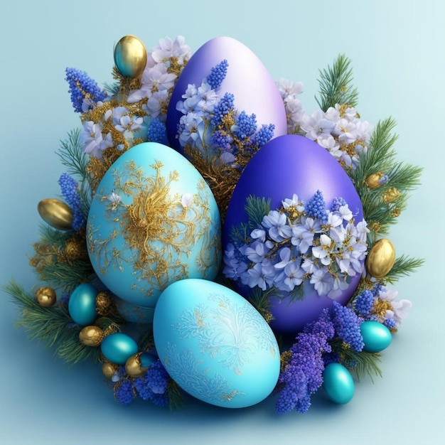 Easter eggs illustration