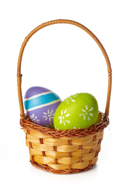 Photo easter eggs isolated on white