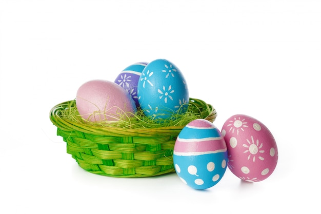 Photo easter eggs isolated on white