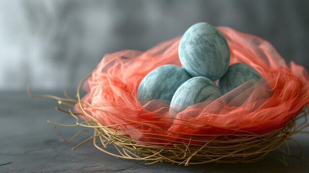 easter eggs in the nest