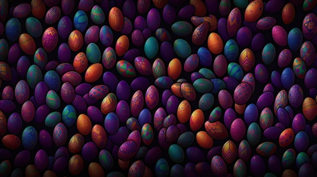 Easter eggs pattern background