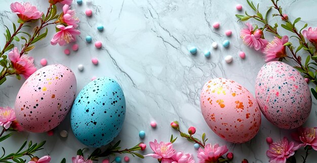 Easter eggs sacred holiday of Easter AI generated image