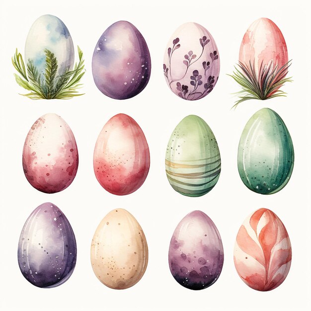 Photo easter eggs set