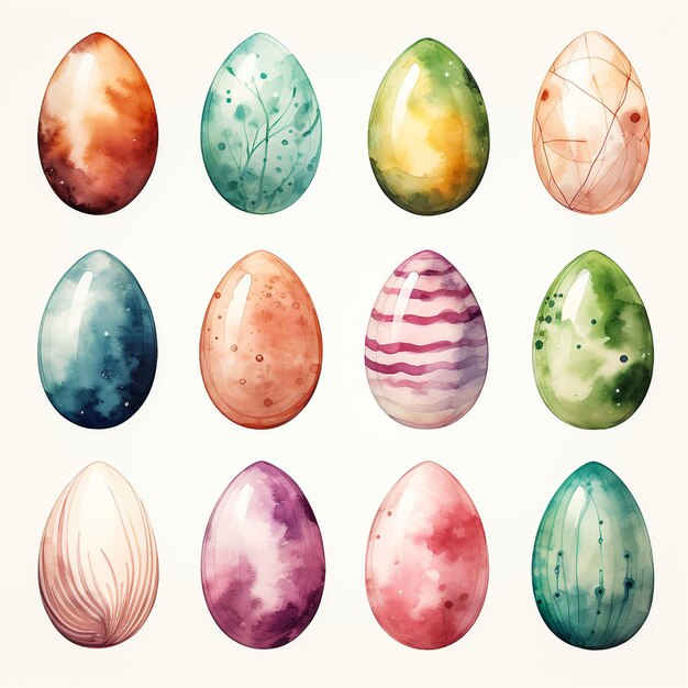 Photo easter eggs set