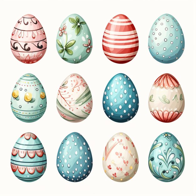 Photo easter eggs set