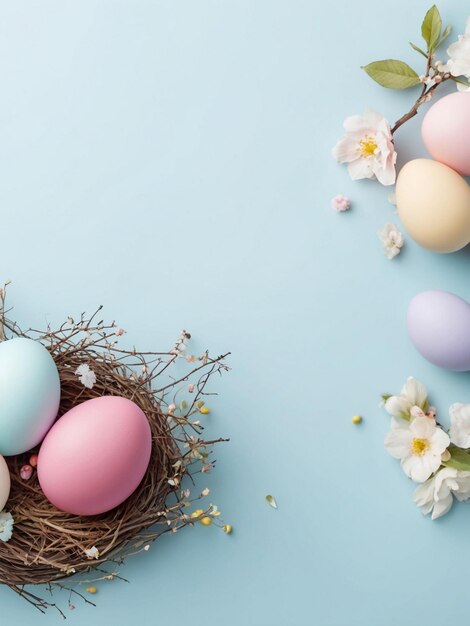 Easter eggs and spring decor AI