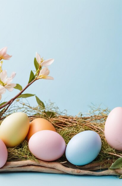 Easter eggs and spring decor AI