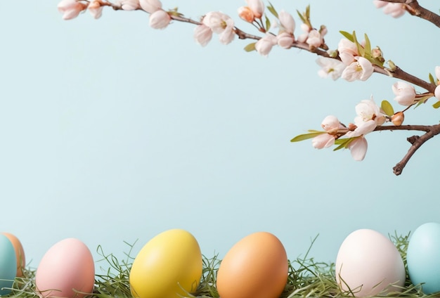 Easter eggs and spring decor AI