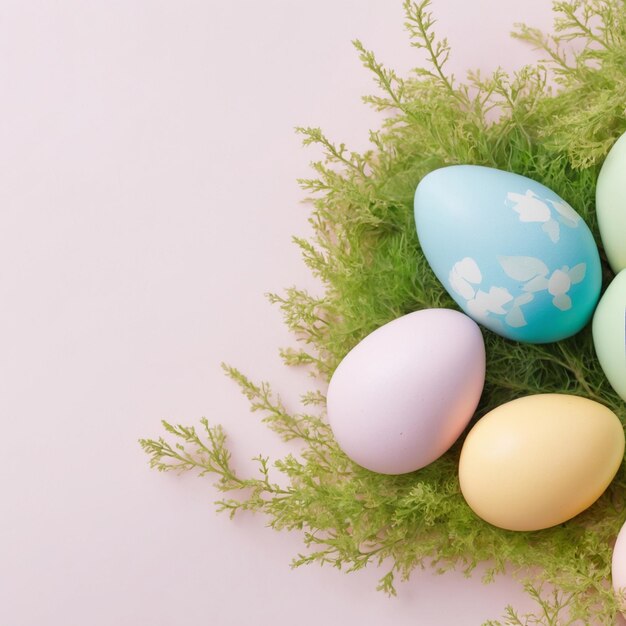 Easter eggs and spring decor AI