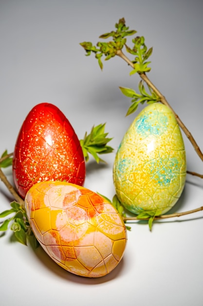 Easter eggs with chocolate with a surprise inside.