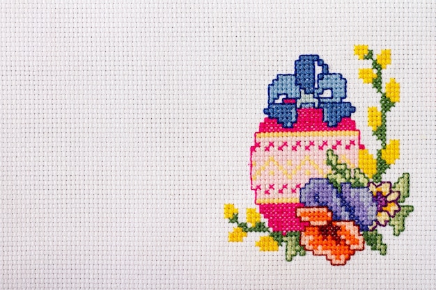 Easter embroidery, easter egg