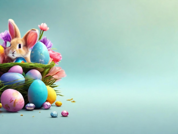 Easter festival colorful background design best quality hyper realistic image banner template