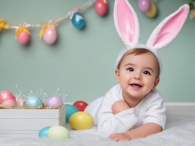 Easter festival colorful background design best quality hyper realistic image banner template