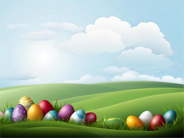 Easter festival colorful background design best quality hyper realistic image banner template