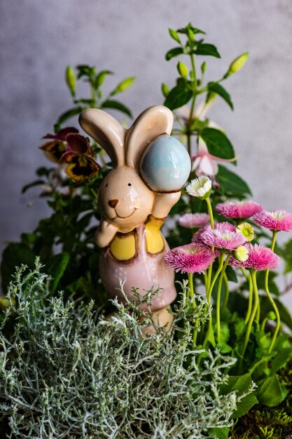 Photo easter floral composition