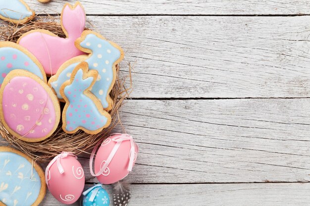 Easter gingerbread cookies and eggs