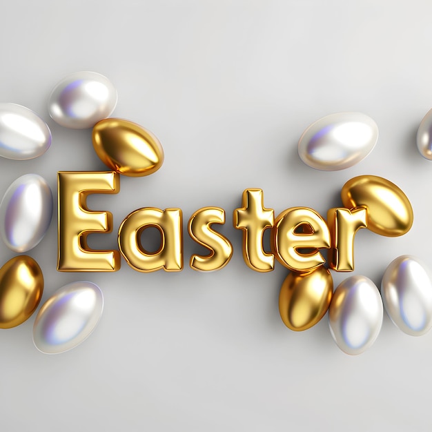 Photo easter greeting card design with text effect themed happy easter background