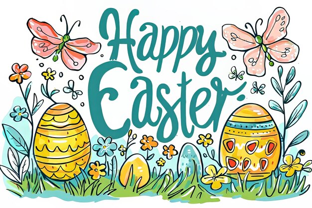 Photo easter greetings cute clip art with phrases like happy easter