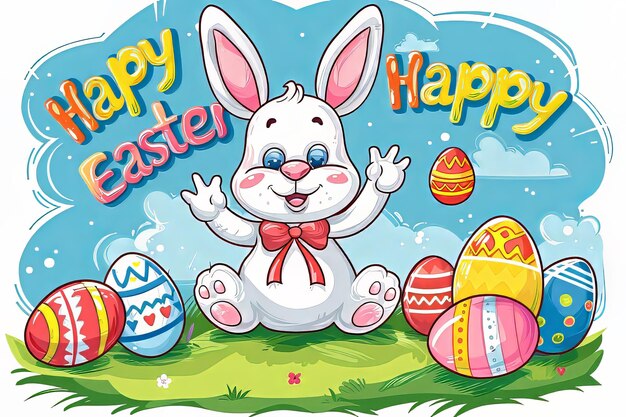 Photo easter greetings cute clip art with phrases like happy easter