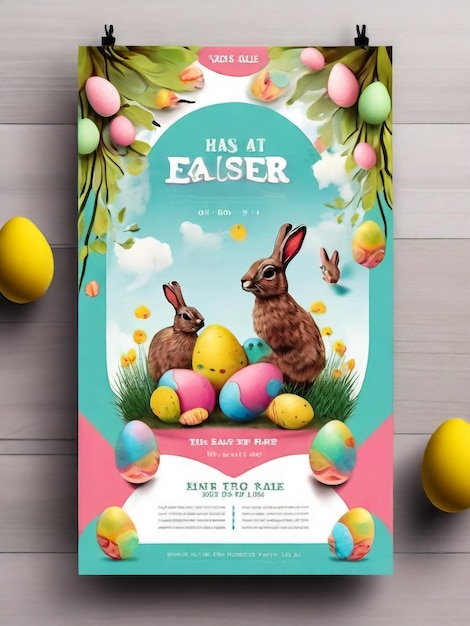 easter greetings template vectorillustration