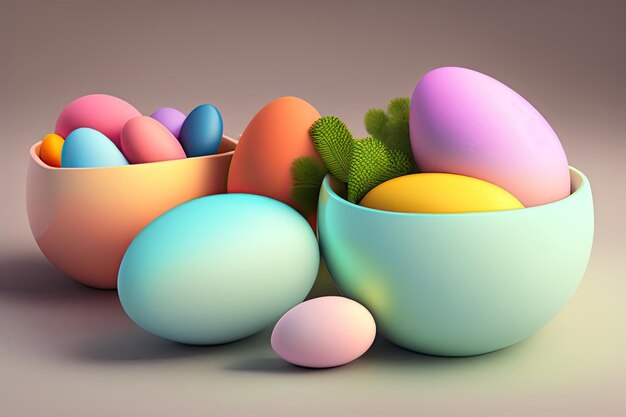 Easter Holiday Background Illustration Generative AI