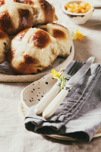 Easter hot cross buns