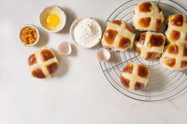 Easter hot cross buns