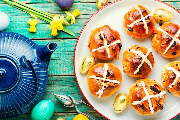 Easter hot cross buns